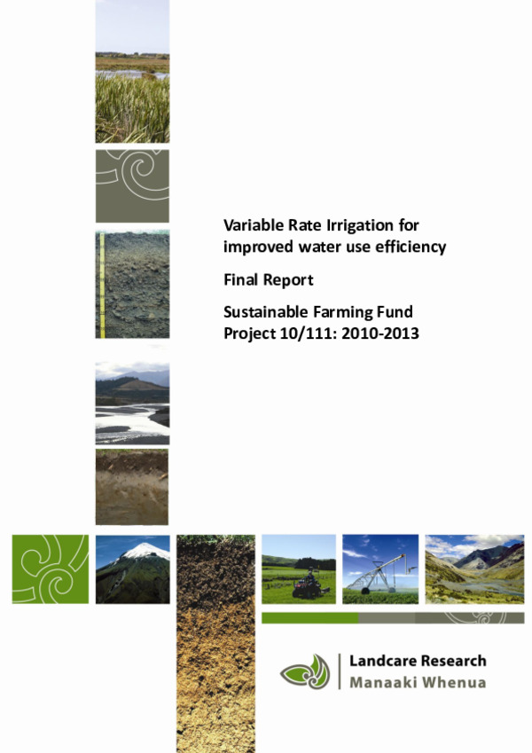 Variable Rate Irrigation for Improved Water Use Efficiency (Paper)